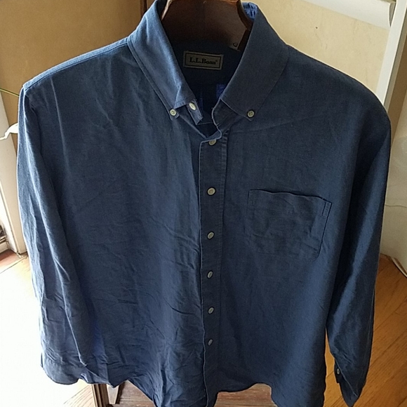 L.L. Bean | Shirts | 6 14 34 Ll Bean Shirt Blue Rn 71341 | Poshmark